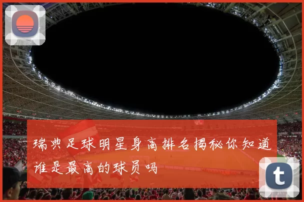 瑞典足球明星身高排名揭秘你知道谁是最高的球员吗